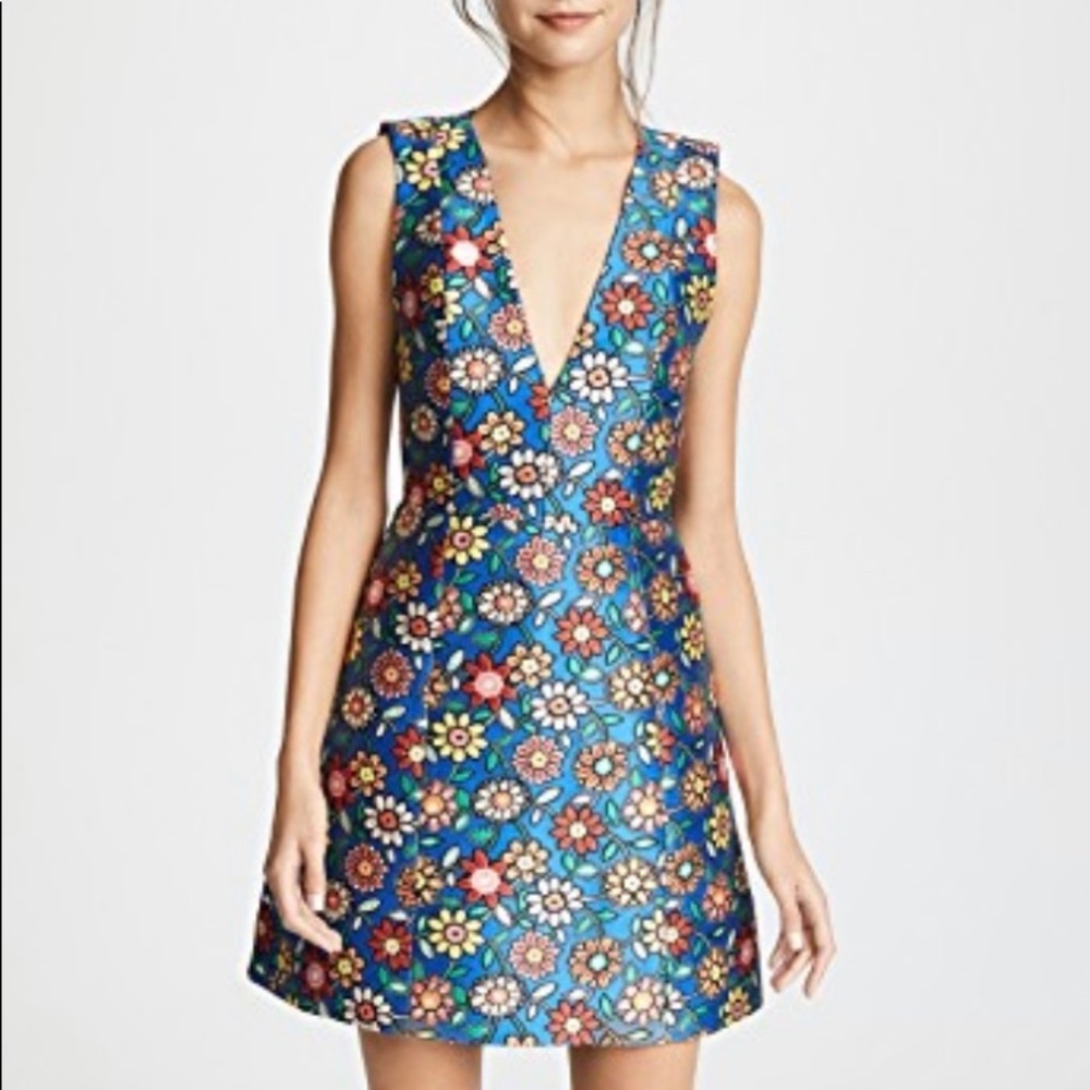 Alice + Olivia, Bright, Floral, A Line Dress